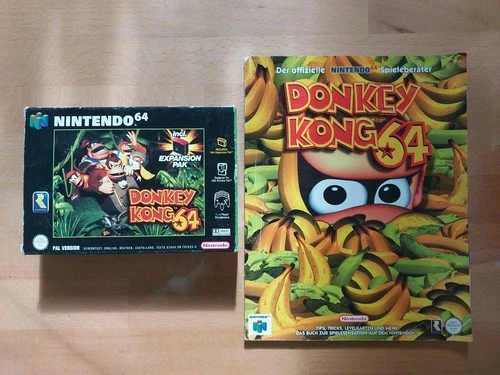 NINTENDO N64 - DONKEY KONG 64 mit SPIELEBERATER, OVP Anleitung Modul CIB