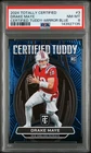 2024 PANINI TOTALLY CERTIFIED TUDDY MIRROR BLUE #3 DRAKE MAYE RC 128/199 PSA 8