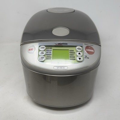 Zojirushi NP-HBC18 Induction Heat System Rice Cooker Warmer  10 Cups  Tested