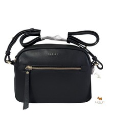 RADLEY Handtasche schwarz Leder klein Reißverschluss oben Umhängetasche - Gordon Road - neu