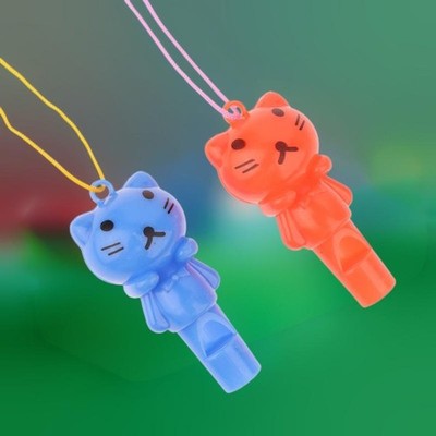 25PCS Style Cute Animal Cat Plastic Whistle Referee Sport Cheerleading Toys