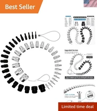 Precision Nut & Bolt Thread Checker - 44 Gauges, Metric & Inch Sizes Included