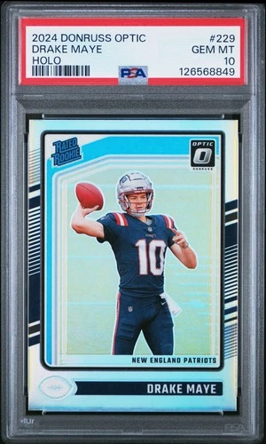 2024 Panini Donruss Optic Holo Drake Maye 229 PSA 10