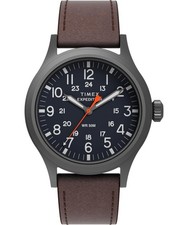 TIMEX Expedition Scout TW2Y63100 Quartz Leather Band Men's Watch New in Box