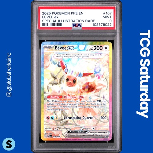 2025 POKEMON PE #167/131 EEVEE EX SPECIAL ILLUSTRATION RARE PSA 9