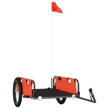 Cargo Bike Trailer Bike Wagon Trolley Cart Red Oxford Fabric and Iron vidaXL