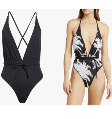 Maaji Jade Safari Plunge one piece swimsuit size L