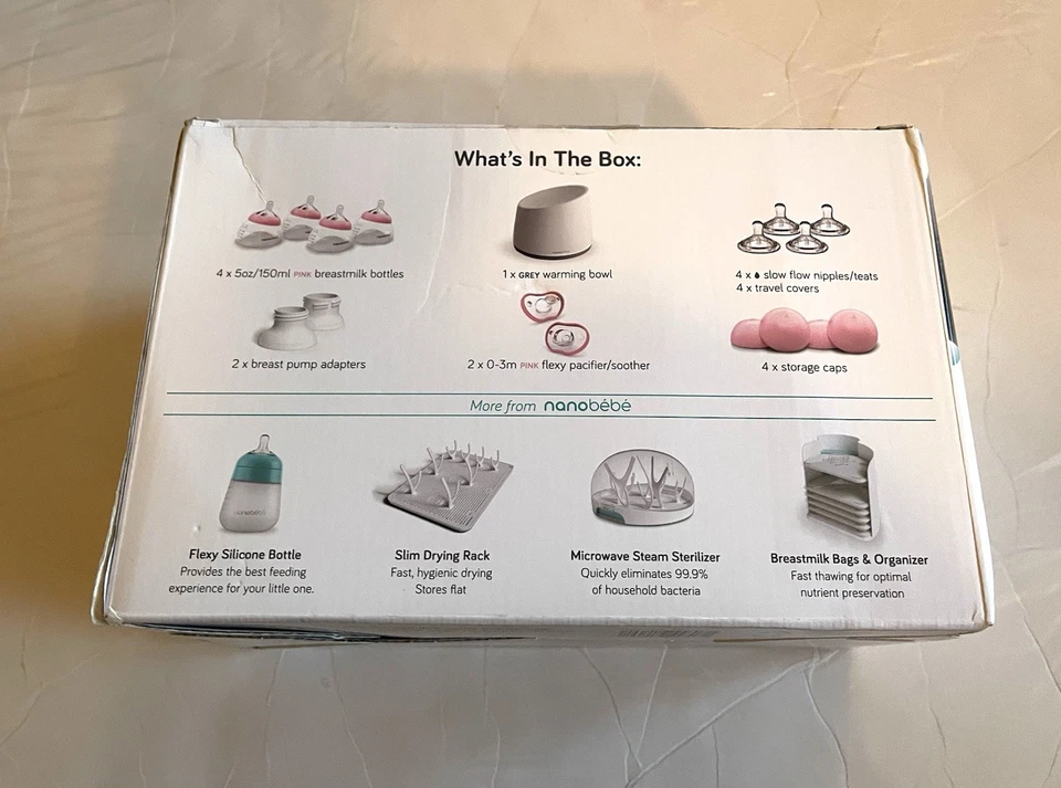 Nanobebe Breastmilk Starter Set Pink Newborn BPA Free - Image 3 of 4