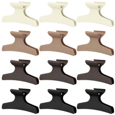 Batiyeer 12 Pcs Butterfly Hair Clips for Styling Sectioning Hair Clips for Wo...