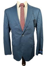NEW NAUTICA Mens Blue Cotton STRETCH ATHLETIC FIT Sport Coat Blazer Jacket 42R