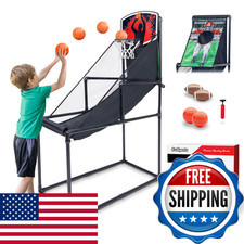 Gosports 2 In 1 Basketball Football Toss Arcade Game - Indoor Outdoor Toy Hoop