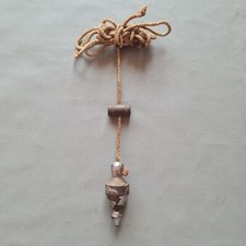 VTG rare Original Large antique iron plumb bob leveling measuring carpenter tool