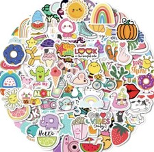 Cartoon Sticker 100 Pack Fun Cute Decals VSCO Stickers Waterproof Adhesive New