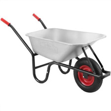 Brouette de Jardin 100L 250kg Chariot Transport Construction Chantier