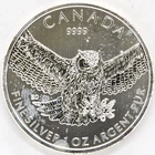 2015 RCM CANADA GREAT HORNED OWL BIRDS PREY 1 OZT 9999 SILVER BULLION COIN ROUND