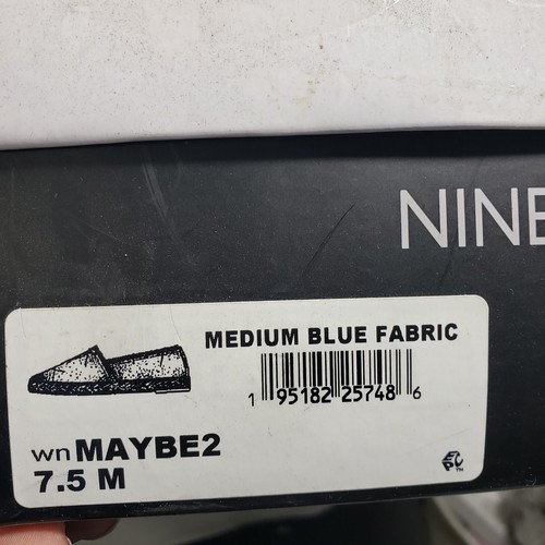 Nine West Womens Maybe Medium Blue Fabric Slip On Espadrille Flat Shoes Size 7.5 - 第 9/9 張圖片
