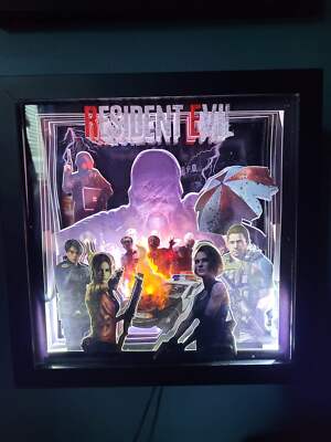 Ultimate Resident Evil 3-D Art Light Box! Ultra Premium Unique Capcom Fan Gift!