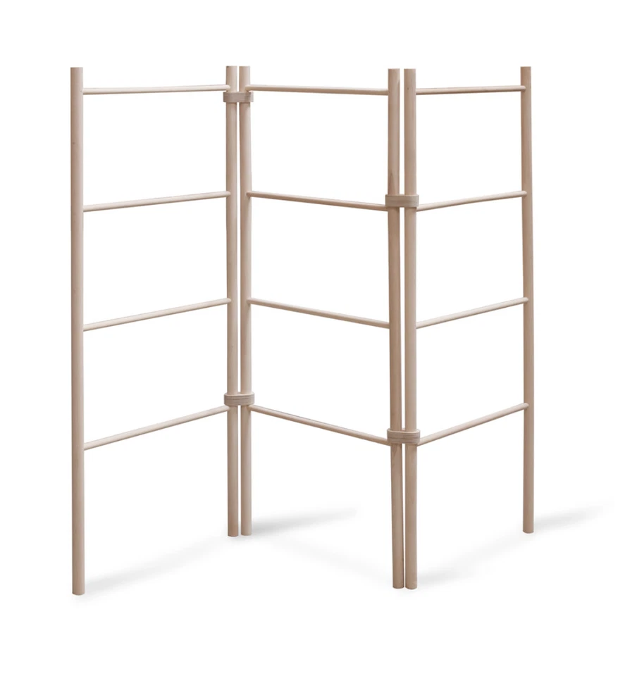 Foldable Clothes Horse, Standing Clothes Drying Rack, Wood Clothes Airer - Image 3 of 3