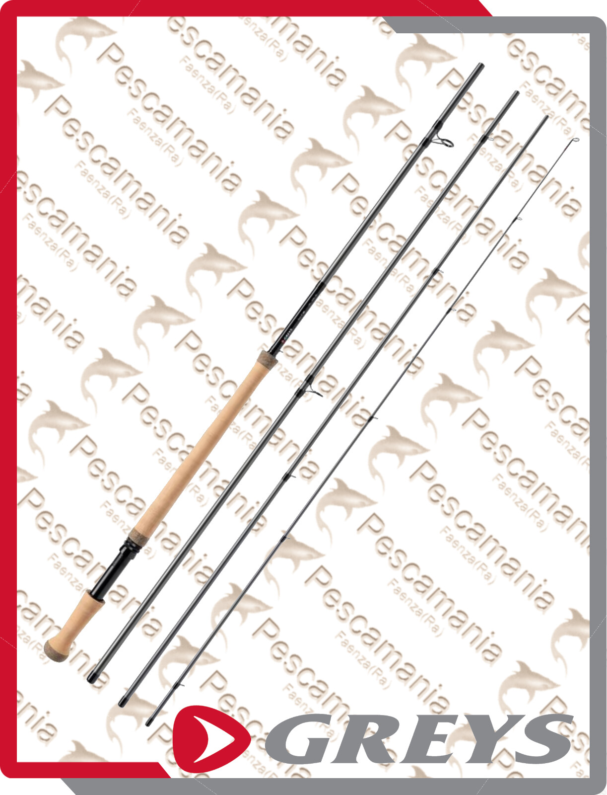 Greys Kite Doppelhandige Fliegenrute 13 FT 8/9 Schnur 4PC