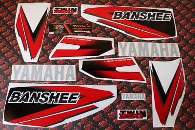 Vito's vinyl decal graphics kit 14MIL sticker Yamaha Banshee RED BLACK 2000