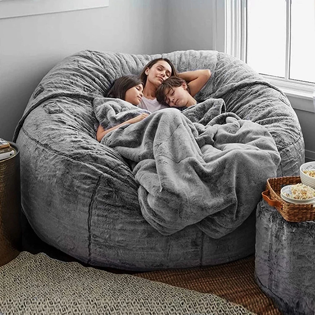 6ft Giant Bean Bag Sofa Memory Living