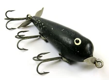 Cisco Kid Topper Vintage Propellor Fishing Lure, Black w/Silver Flash, Read