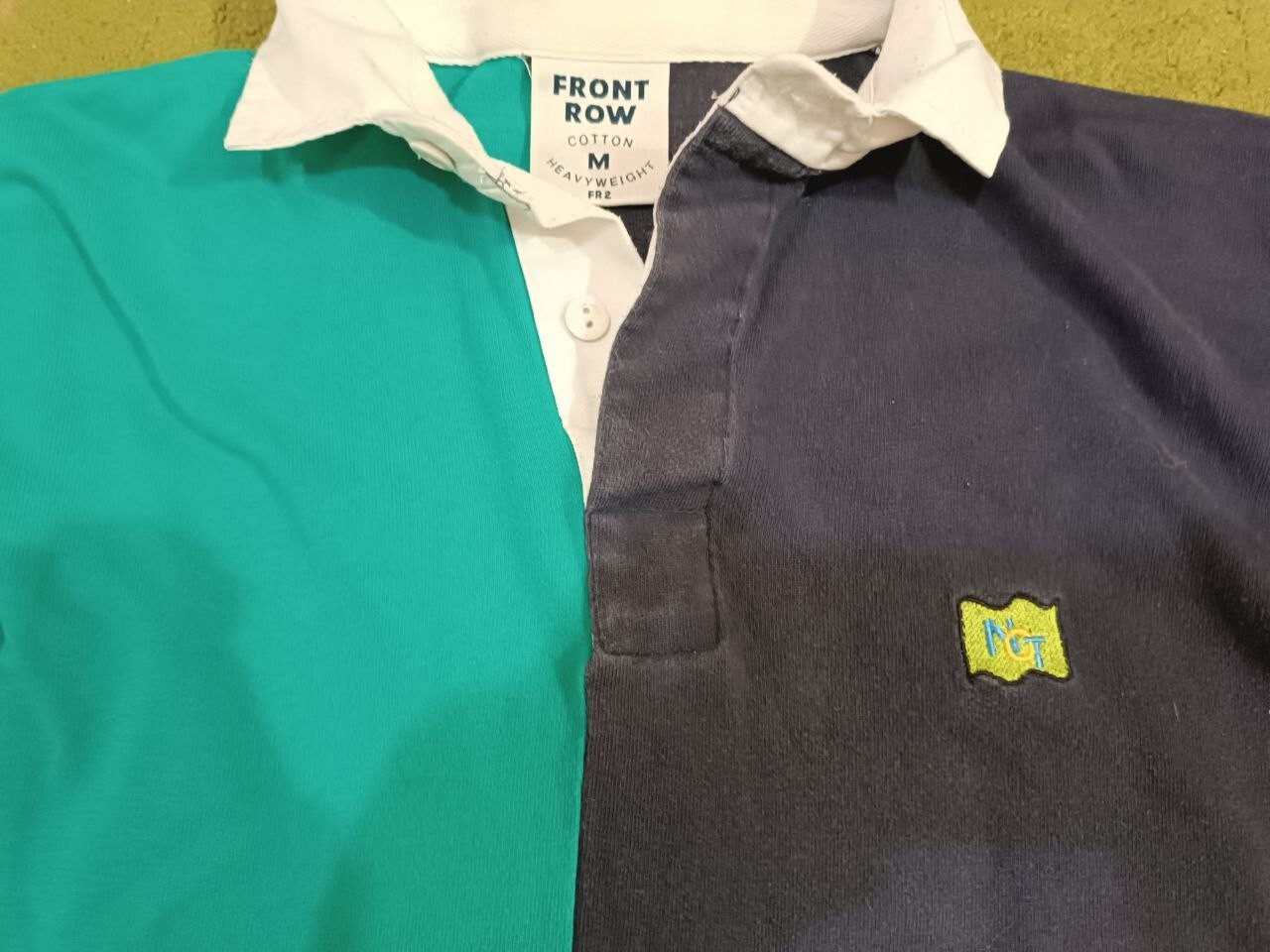 Polo Rugby Uomo Prima Fila Collo Manica Lunga Pesante Tg M