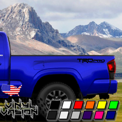 2x TRDpro Bedside Vinyl Decal Sticker for Toyota Tacoma Tundra