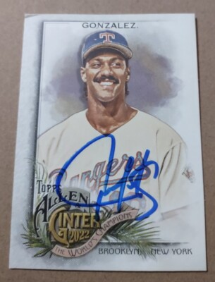 JUAN GONZALEZ IGOR JUAN GONE TEXAS RANGERS SIGNED ALAN & GINTER 