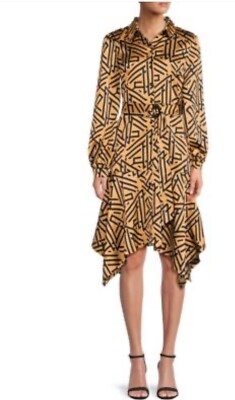 karl lagerfeld paris shirt dress KARL LAGERFELD PARIS Women's Tie-waist Paris Border Shirt Dress