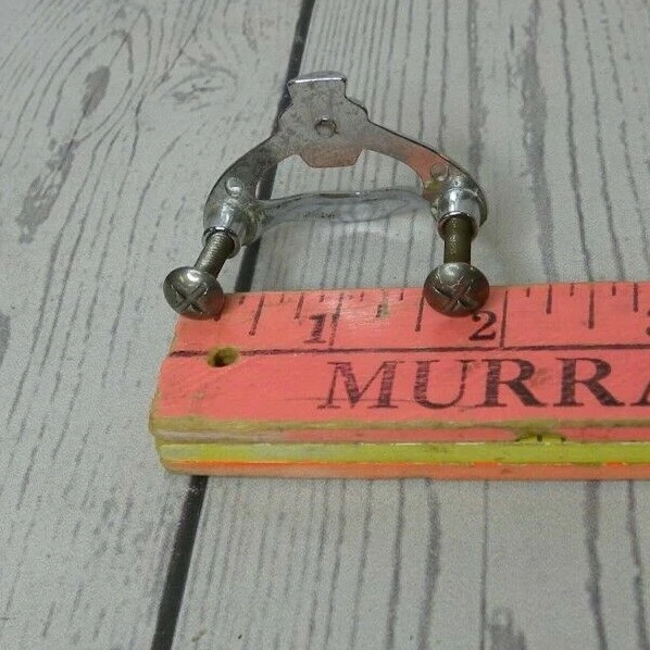 Tirador de cajón manija gabinete herrajes decorativos modernos mediados de siglo pequeños cromados vintage Foto 4 de 4