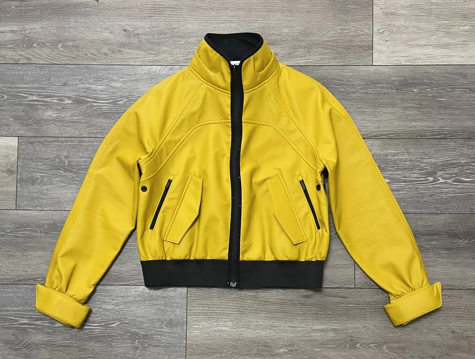 $350 Under Armour x Tim Coppens UAS Amarillo Mostaza Recorta Moto Chaqueta de Lluvia PEQUEÑA Foto 3 de 4