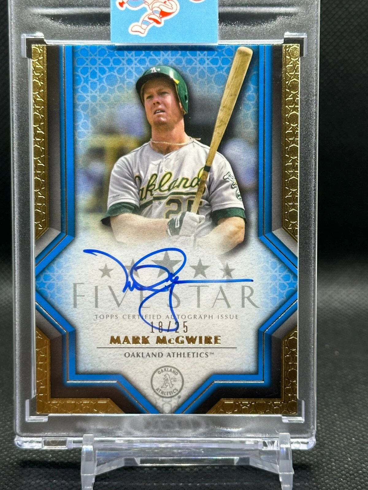 2023 Topps Five Star Mark McGwire 🔥 On Card Auto 🔥 Blue /25 Oakland Athletics
