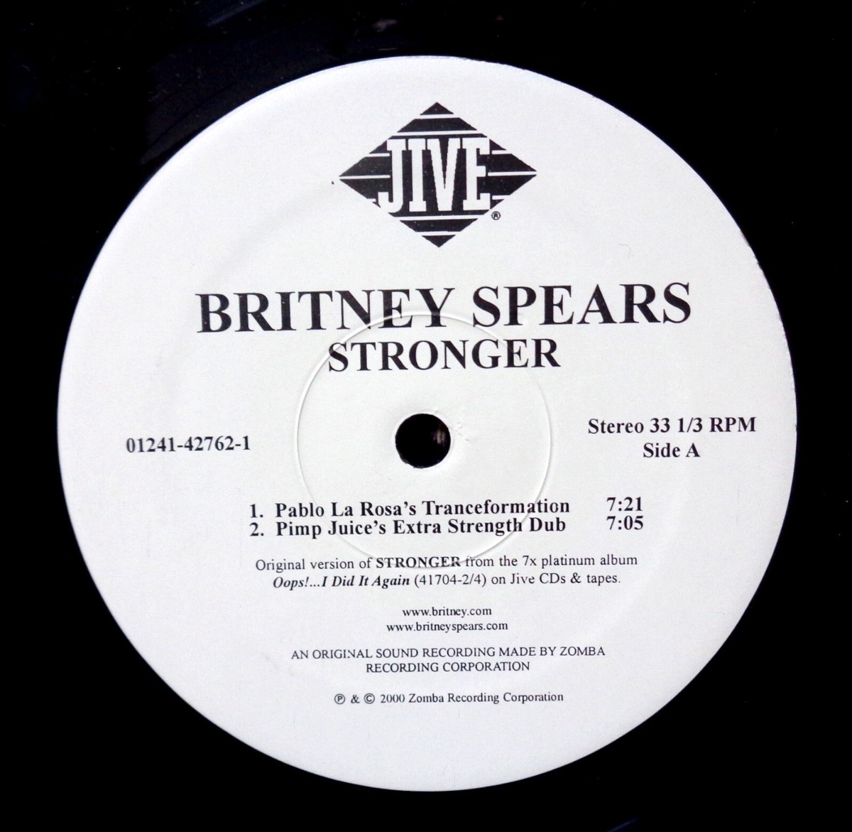 BRITNEY SPEARS - STRONGER 2000 JIVE US 12