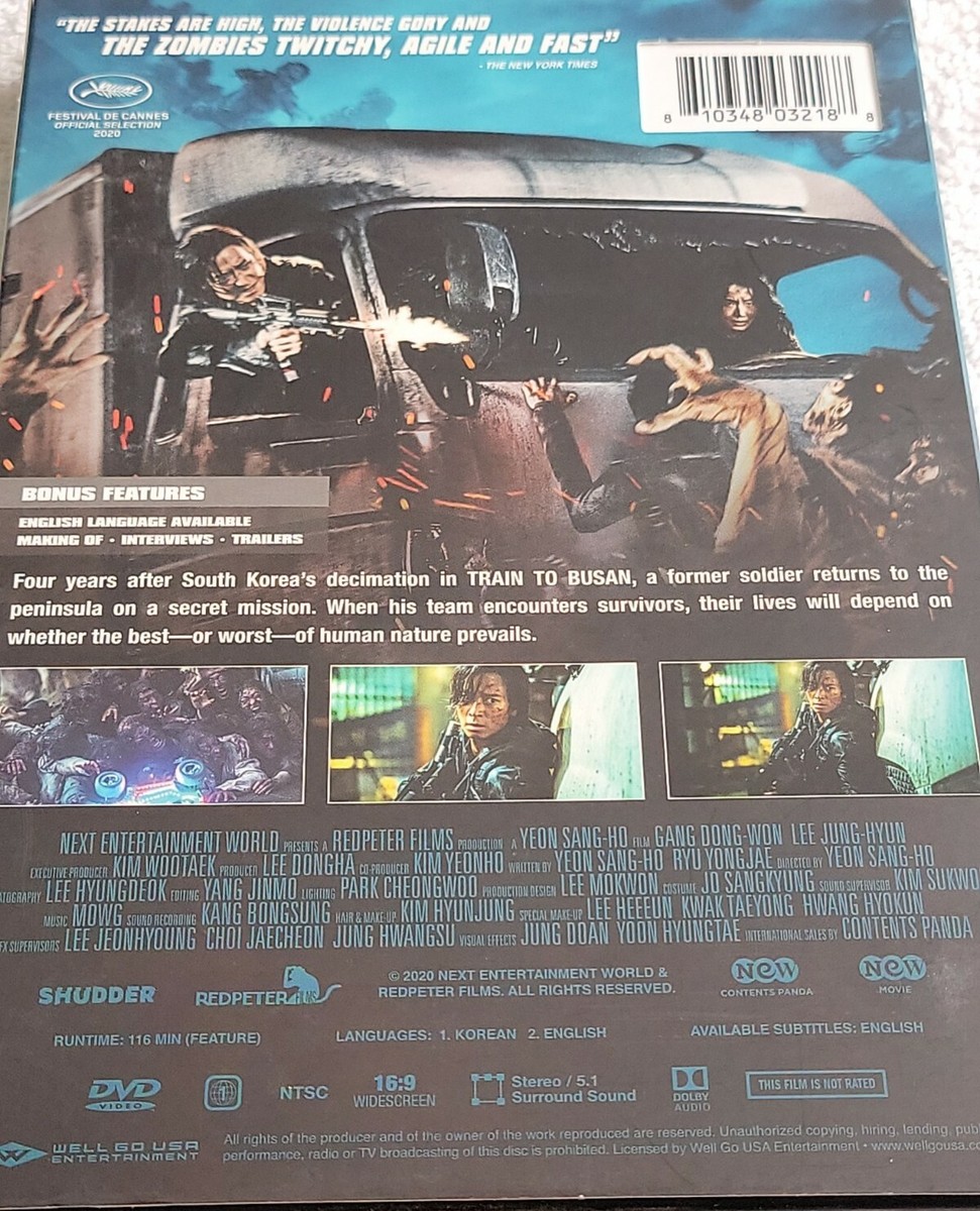 Train to Busan Presents Peninsula DVD Korean Zombie Horror