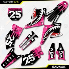 Pink Savage Camo Racing Graphics Kit fits Suzuki RMZ250 RMZ 250 04-06 Decals