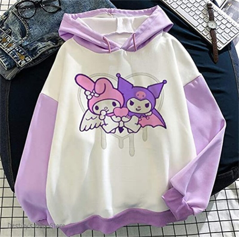 Cute Kuromi My Melody Pullover Cotton Sweater Hoodie Jacket Coat