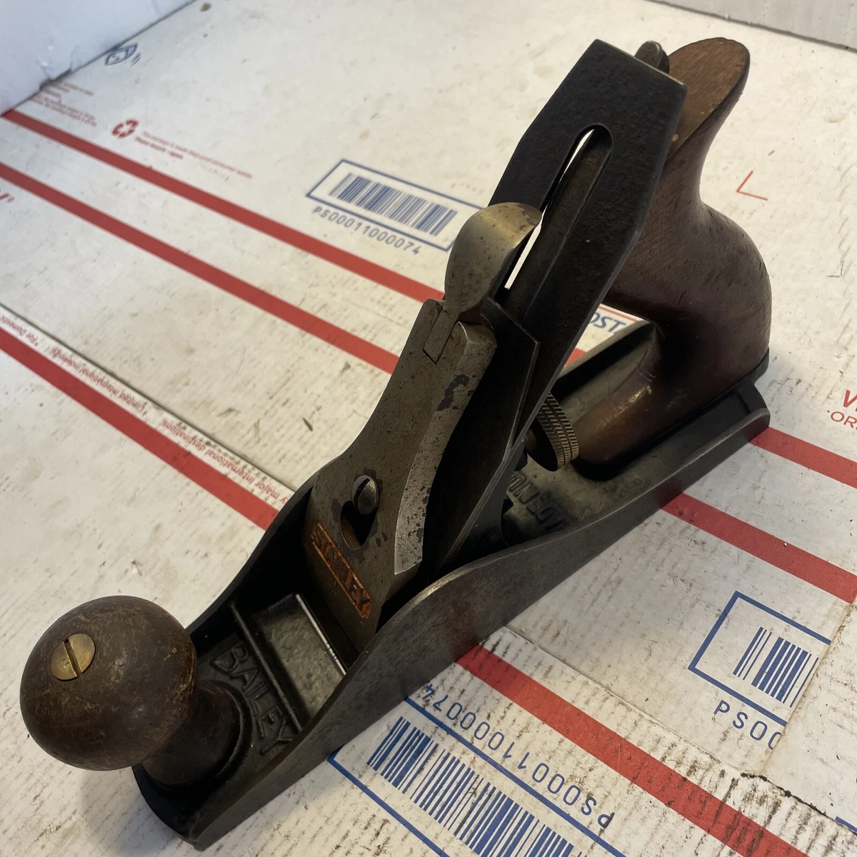 Vintage Stanley Wood Hand Plane Bailey No. 3 type 18 1946 47