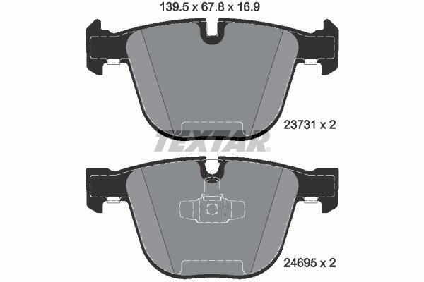Textar 2373101 Bremsbelagsatz, Scheibenbremse FüR Alpina, Bmw-image