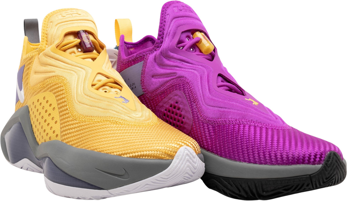 Nike LeBron Soldier 14 LA Lakers Purple Gold Mens Basketball Shoes Size 9.5 Nike LeBron Soldier 14  main image 4