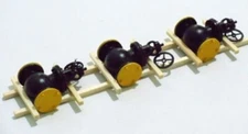 HO Scale Loads - 11233/C - 3 Ball Valves on Gluts - Black