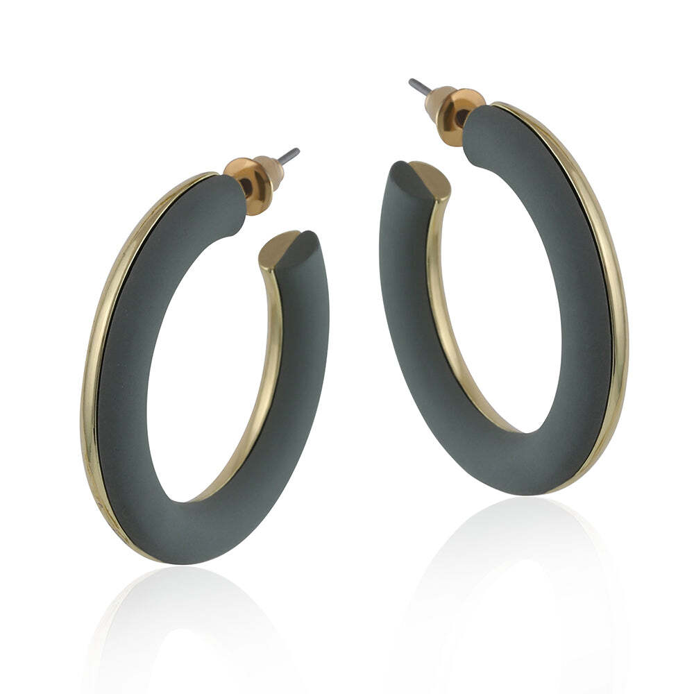 Big Metal London Katia Hoop Earrings for Pierced Ears-image