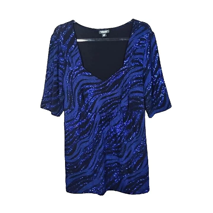 Negocio de poliéster Dressbarn Animal Print Tops para mujer