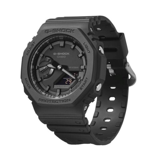 Casio G-Shock Analog-Digital Tough Solar Carbon Core Black Watch GA-2100-1A1 - Picture 1 of 5