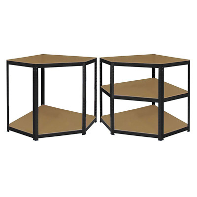 Étagère Métallique Sans Boulons 5 Niveaux - 150x70x180 Cm - Noire - Neuf