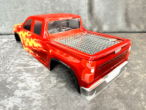 CUSTOM PAINTED RC TRUCK BODY ARRMA KRATON 6S TRAXXAS E-REVO T/E MAXX SILVERADO - Picture 12 of 15