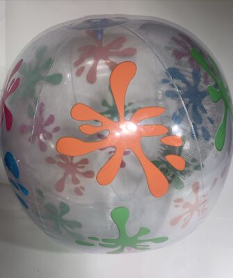 (LOT OF 10)Beach Pool Ball 20 Inches Round Splatter Color Party&Beach(BRAND NEW)