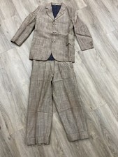 Vintage 1950s Brown Boys One Of A Kind 2 Piece Suit Handmade In Venezuela Rare 