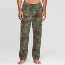 Men  s Microfleece Camo Pajama Pants XXL - New With Tag