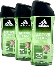 3x Adidas - Active Start - Duschgel Männer Duschzeug 3in1 (3x 250ml)
